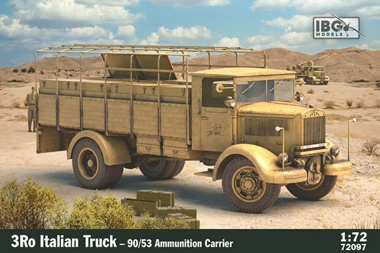 IBG Models 1/72 IBG 3Ro Italian Truck - 90/53 Ammunition Carrier -