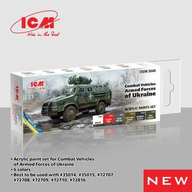 ICM Acrylic Paint Set Combat Vehicles Armed Forces of Ukraine - ICM Models