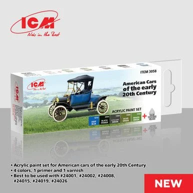 ICM Acrylic paint set for American cars of the early 20th Century - ICM Models