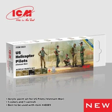 ICM Acrylic Paint Set for US Helicopter Pilots (Vietnam War) - ICM Models