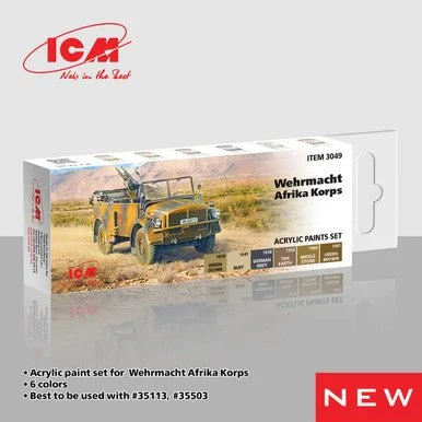 ICM Acrylic paint set for Wehrmacht Afrika Korps - ICM Models