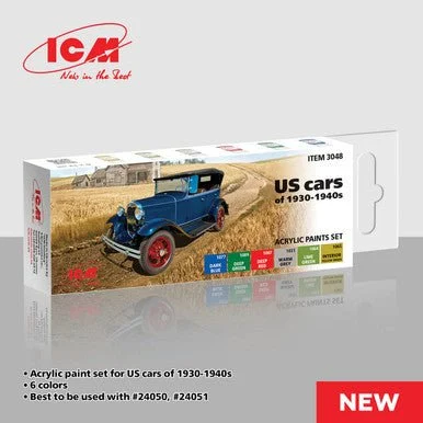ICM Acrylic paint set US cars of 1930-1940s