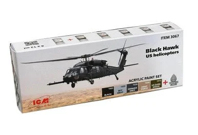 ICM Acrylic paints set for Black Hawk US helicopters - ICM Models