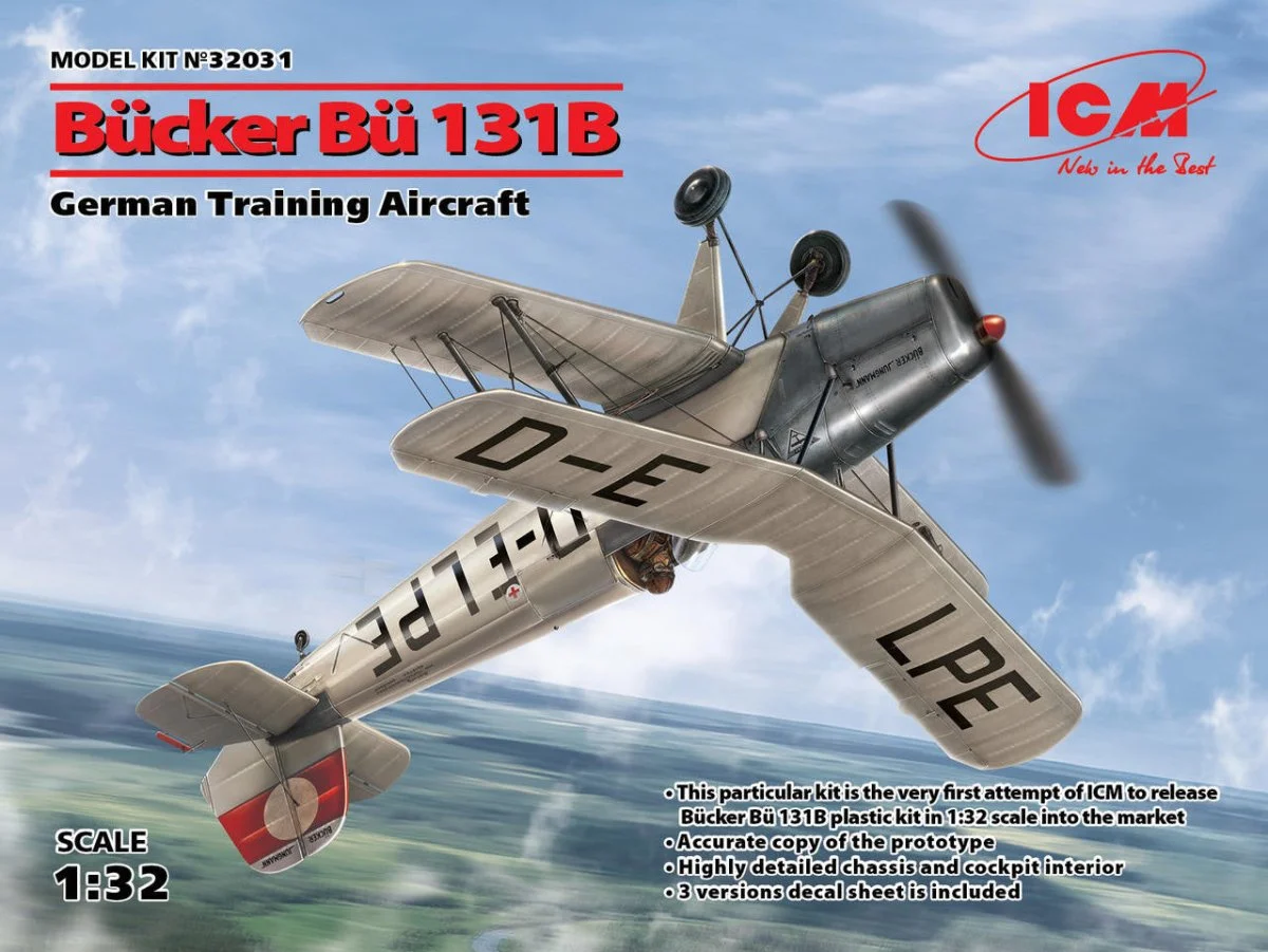 ICM Models 1/32 ICM Bucker Bu 131B, German Training Aircraft