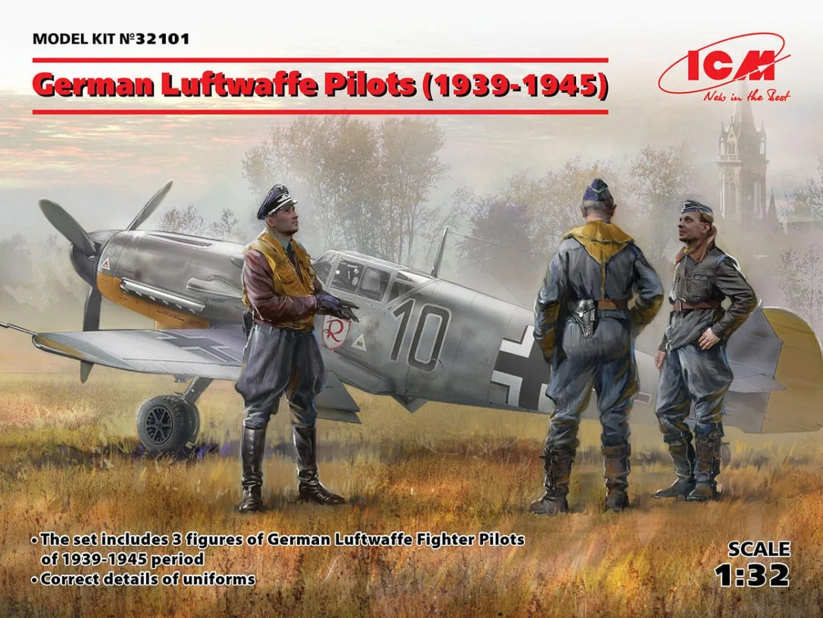 ICM Models 1/32 ICM German Luftwaffe Pilots (1939-1945) (3 figures)