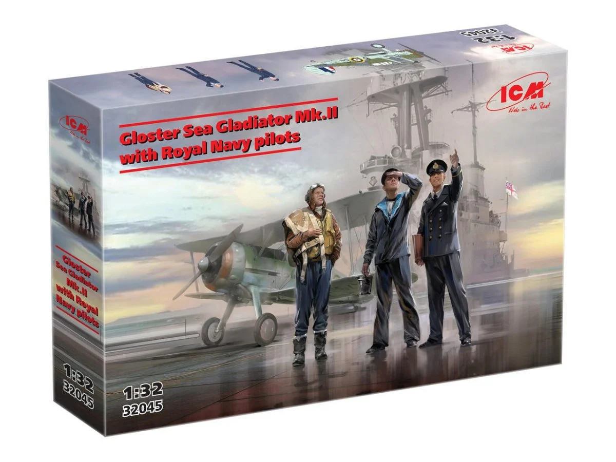 ICM Models 1/32 ICM Gloster Sea Gladiator Mk.II with Royal Navy pilots