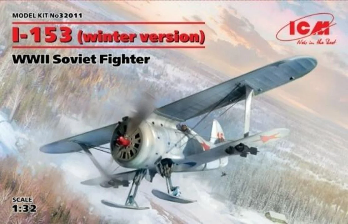 ICM Models 1/32 ICM I-153 (winter version), WWII Soviet Fighter