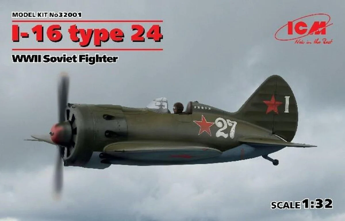 ICM Models 1/32 ICM I-16 type 24, WWII Soviet Fighter
