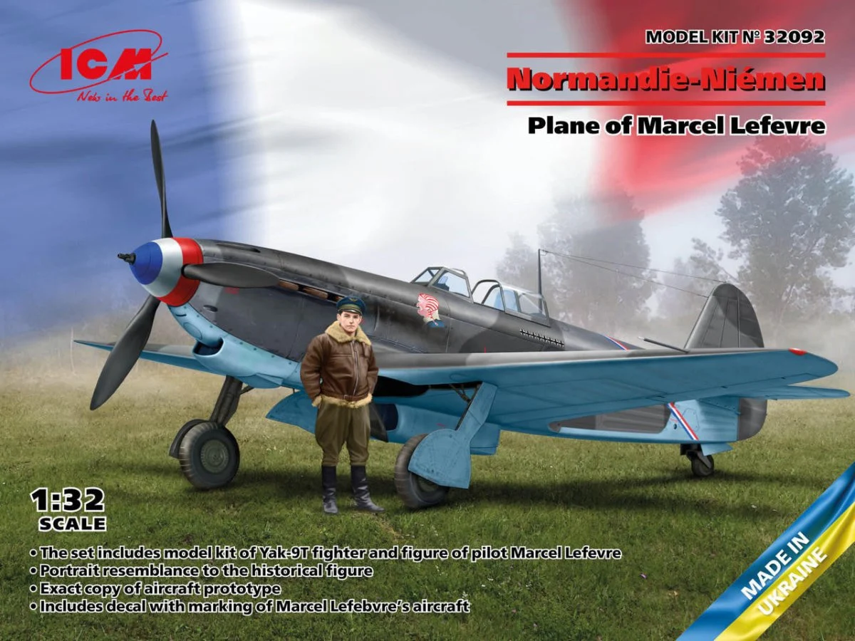ICM Models 1/32 ICM Normandie-Niemen Yak-9T & Marcel Lefevre Figure
