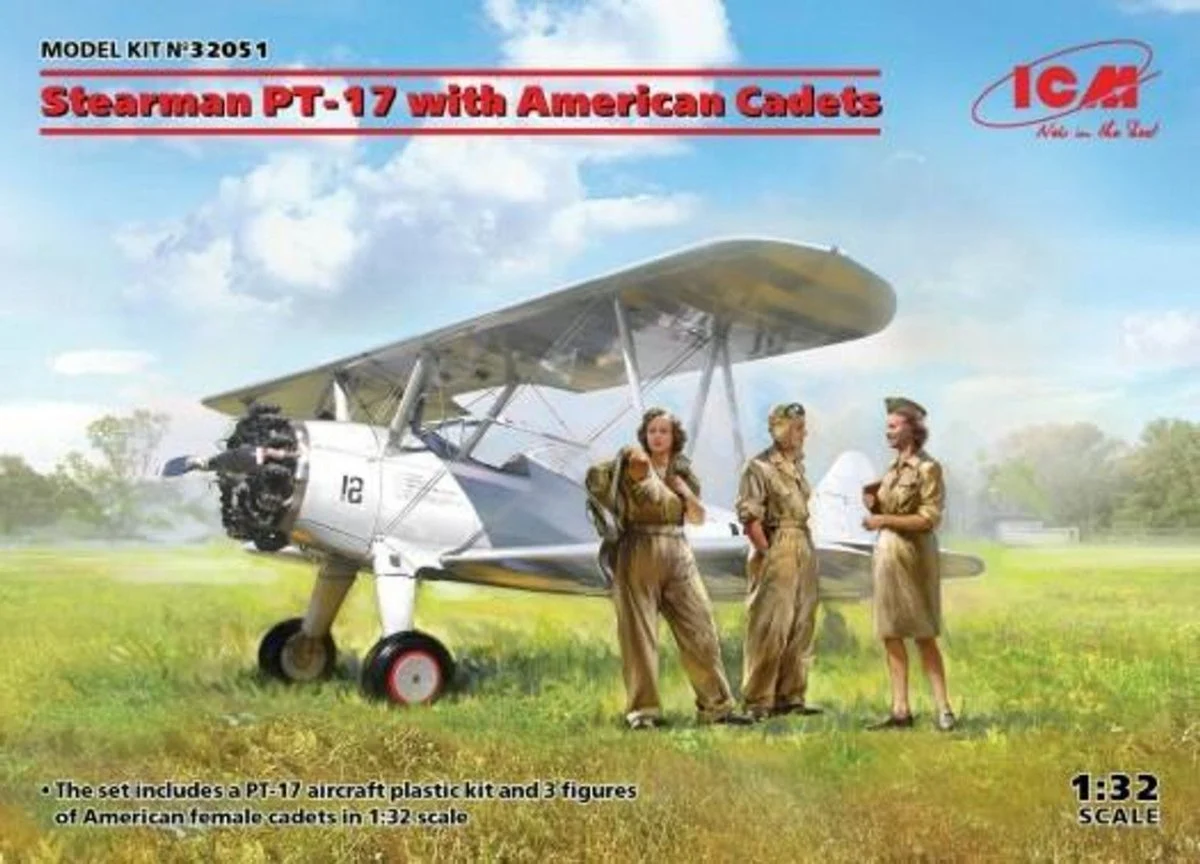 ICM Models 1/32 ICM Stearman PT-17 with American Cadets
