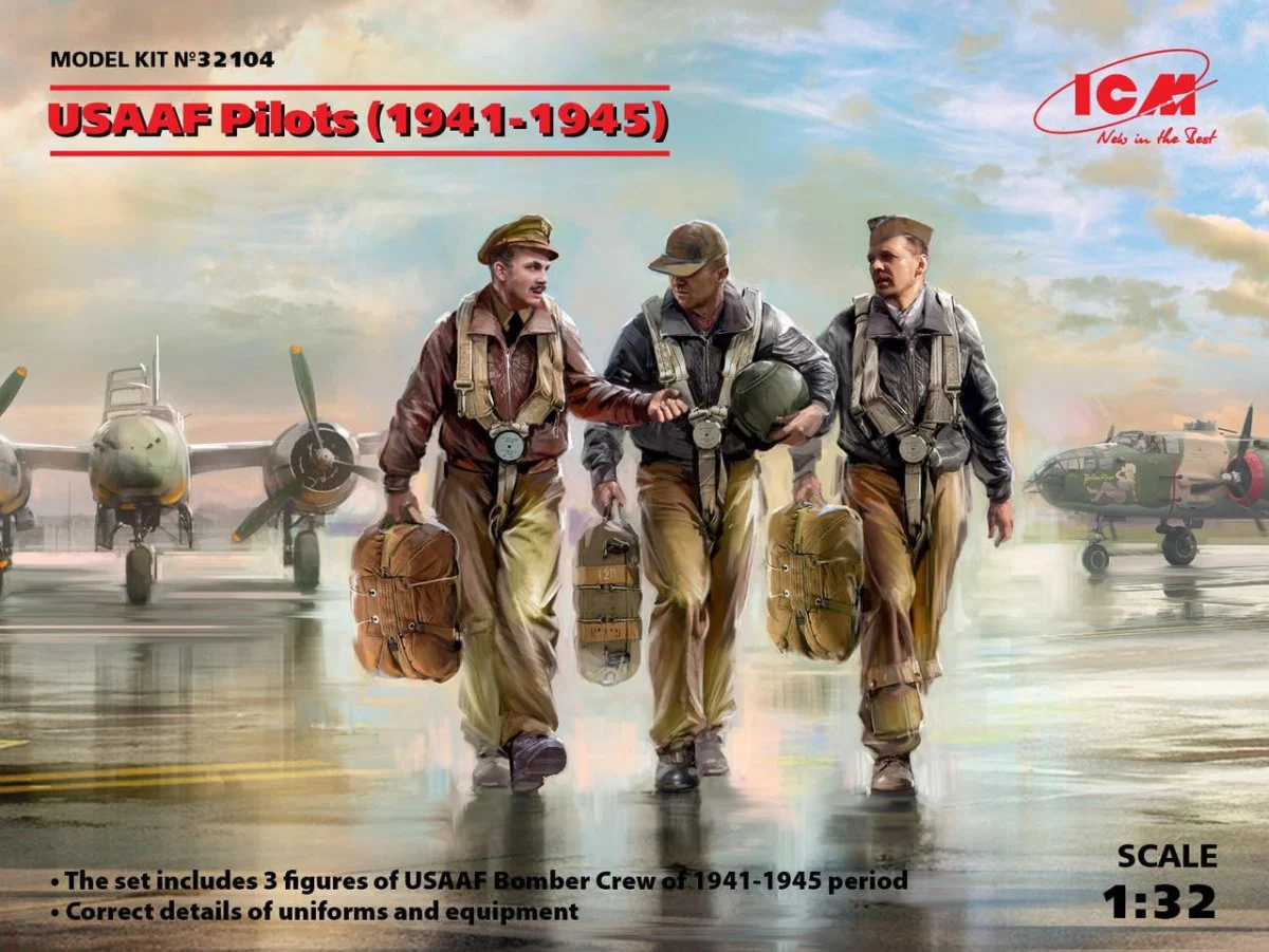 ICM Models 1/32 ICM USAAF Pilots (1941-1945) (3 figures)
