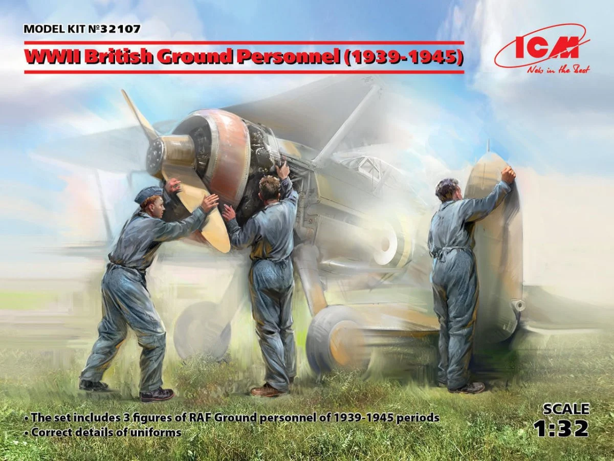 ICM Models 1/32 ICM WWII British Ground Personnel (1939-1945) (3 figures)