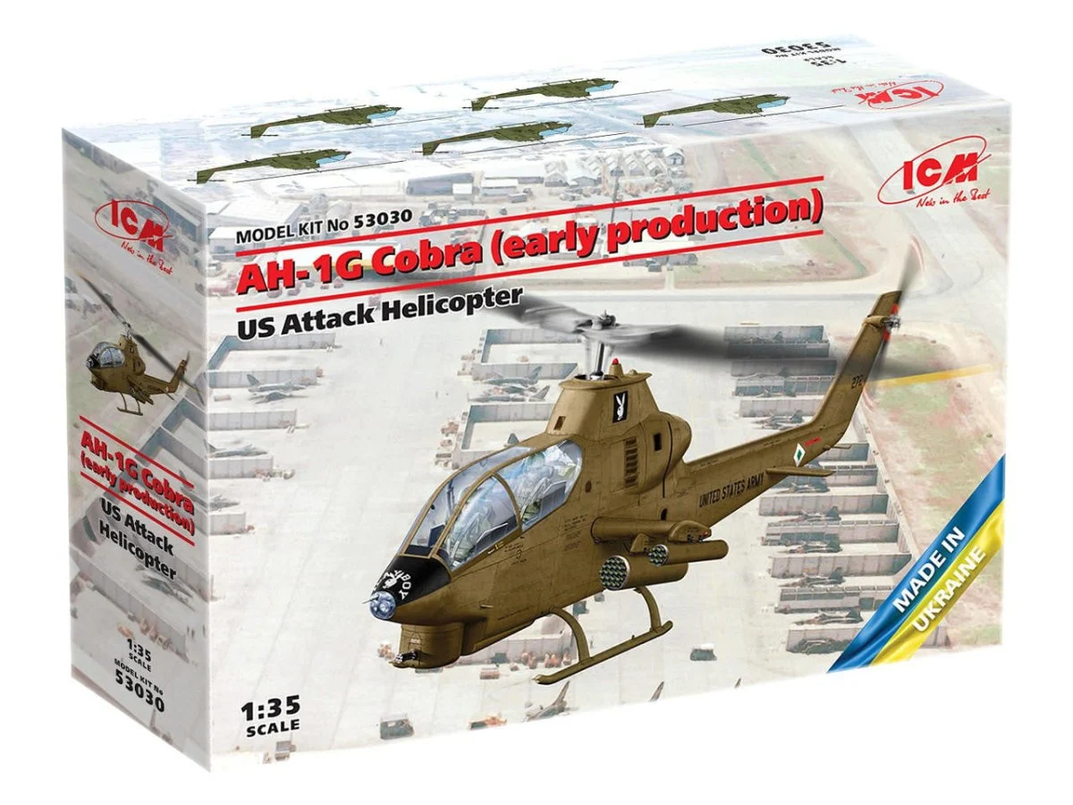 ICM Models 1/35 ICM AH-1G Cobra Early Production Attack Helicopter Plastic Model Kit