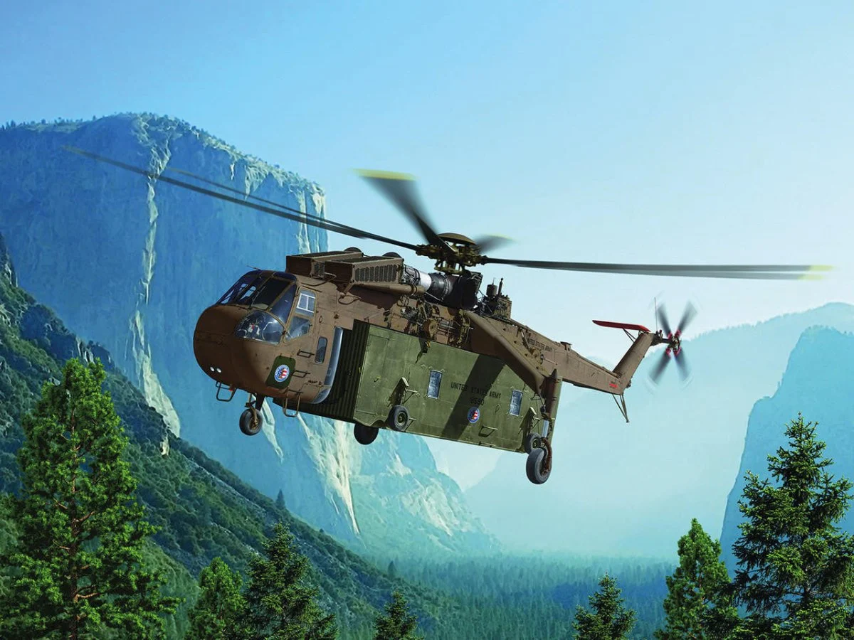 ICM Models 1/35 ICM CH-54A Tarhe with Universal Military Pod Plastic Model Kit