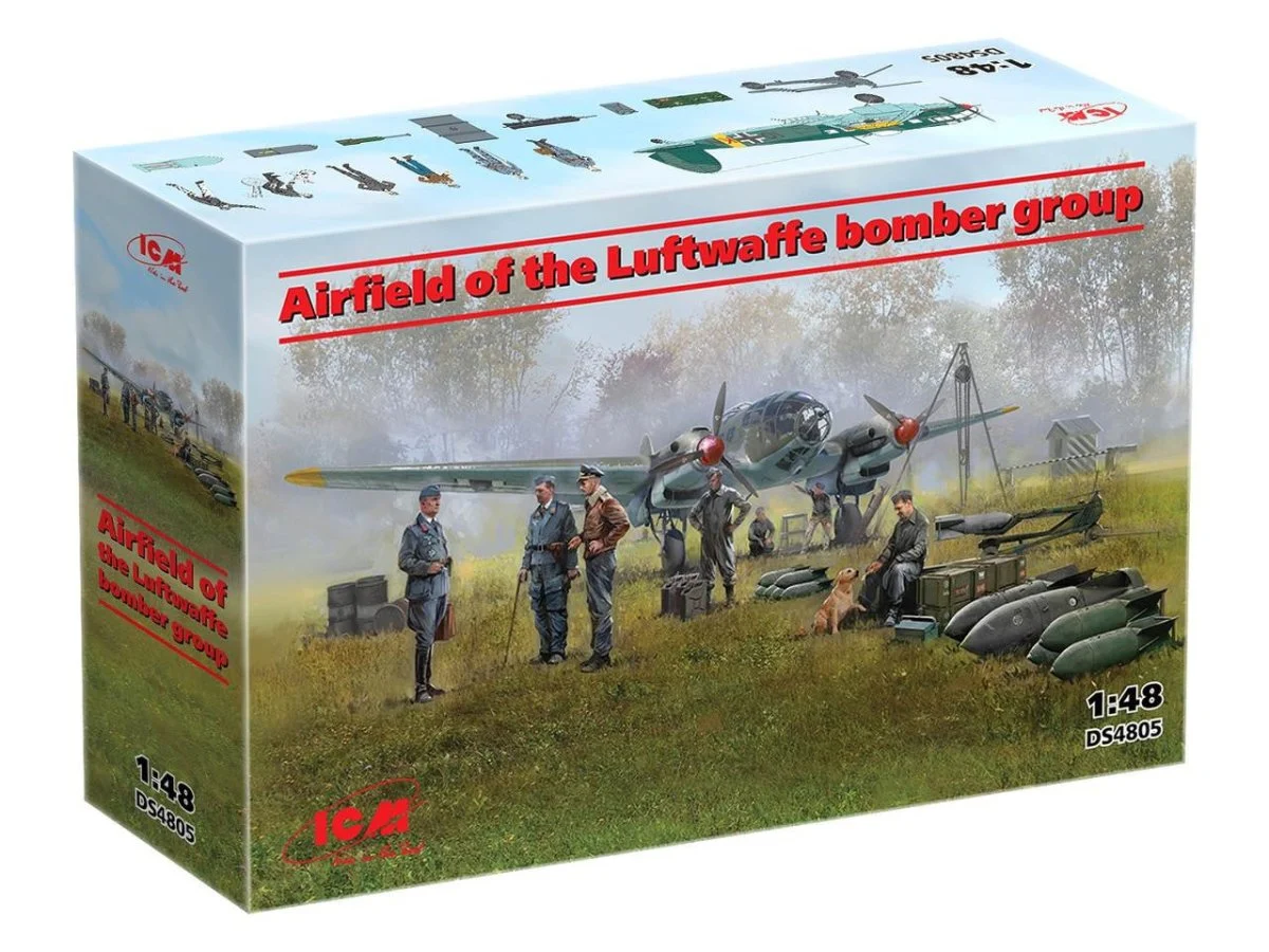 ICM Models 1/48 ICM Airfield of the Luftwaffe bomber group Plastic Model Kit