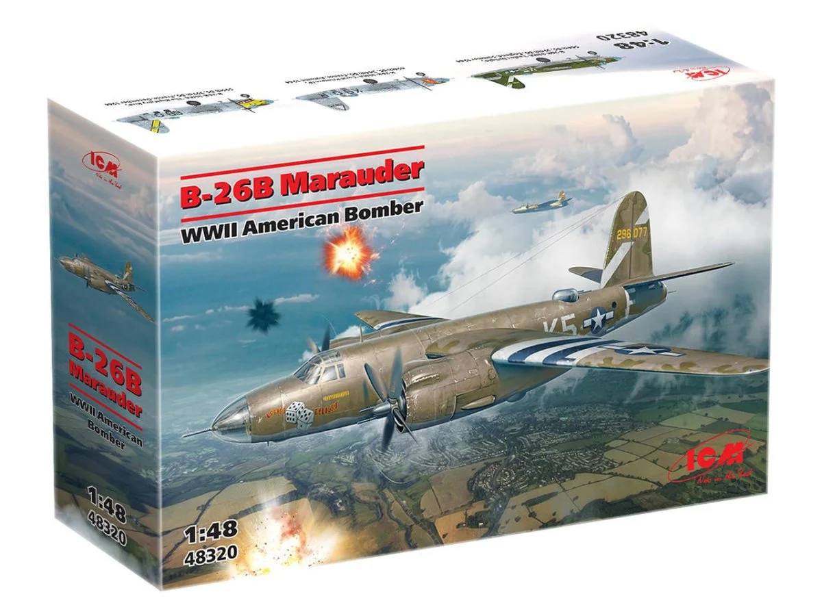 ICM Models 1/48 ICM B-26B Marauder WWII US Bomber Plastic Model Kit