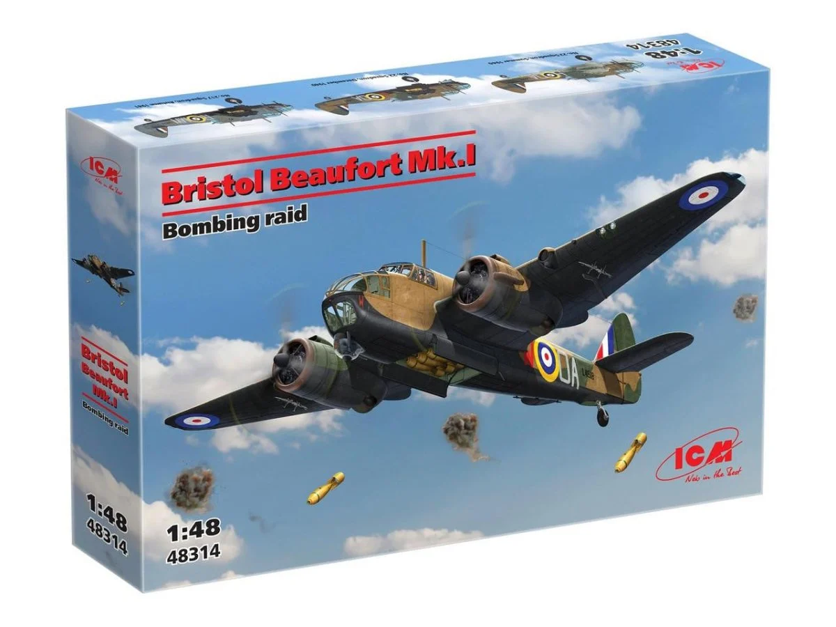 ICM Models 1/48 ICM Bristol Beaufort Mk.I. Bombing raid Plastic Model Kit