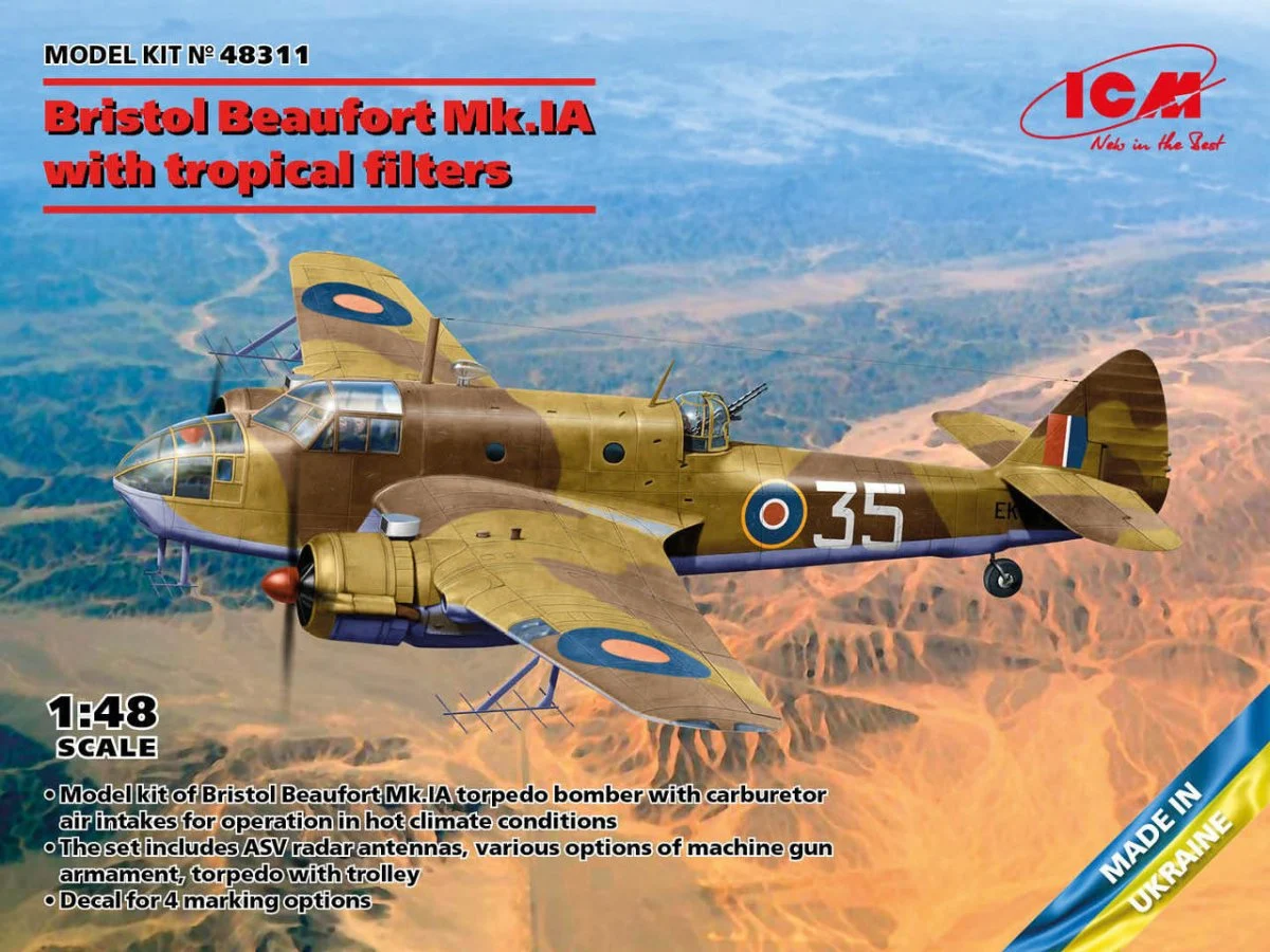 ICM Models 1/48 ICM Bristol Beaufort Mk.IA with tropical filters