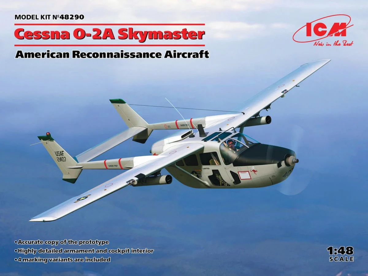 ICM Models 1/48 ICM Cessna O-2A Skymaster, American Reconnaissance Aircraft