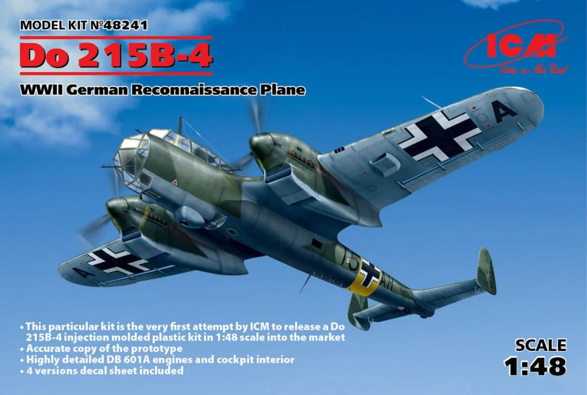 ICM Models 1/48 ICM Do 215 B-4, WWII German Reconnaissance Plane