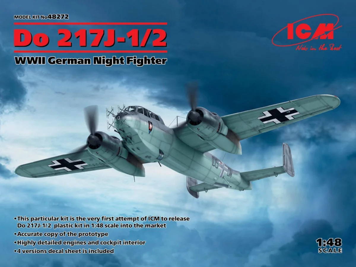 ICM Models 1/48 ICM Do 217J-1/2, WWII German Night Fighter