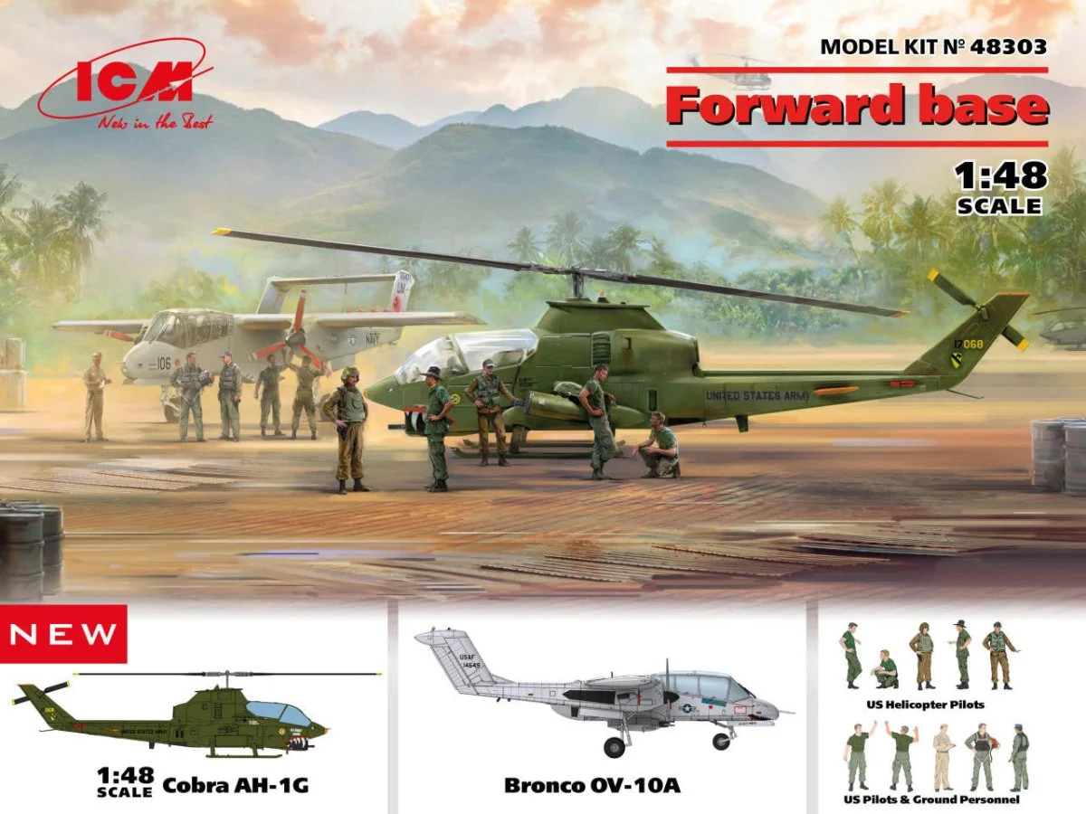 ICM Models 1/48 ICM Forward Base - Cobra, Bronco and Figures