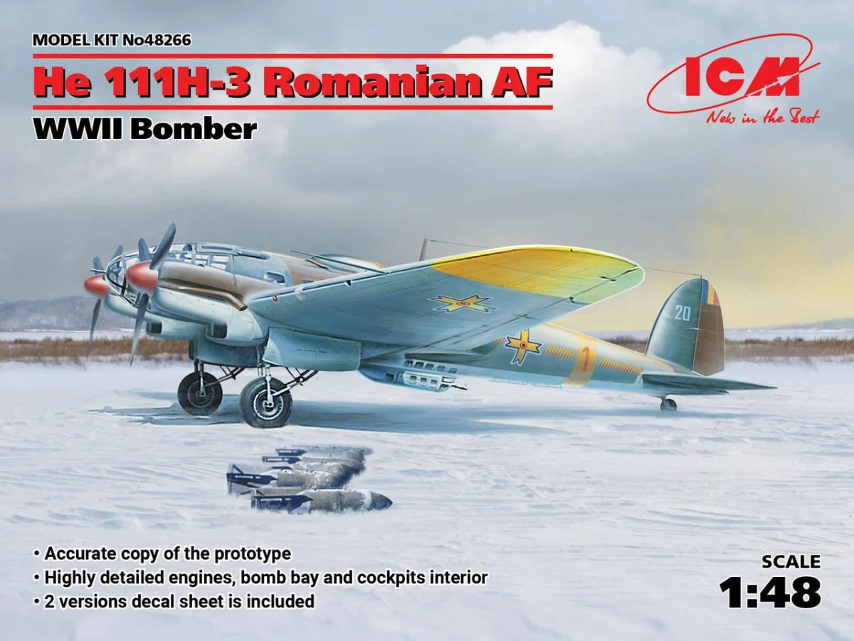 ICM Models 1/48 ICM He 111H-3 Romanian AF, WWII Bomber