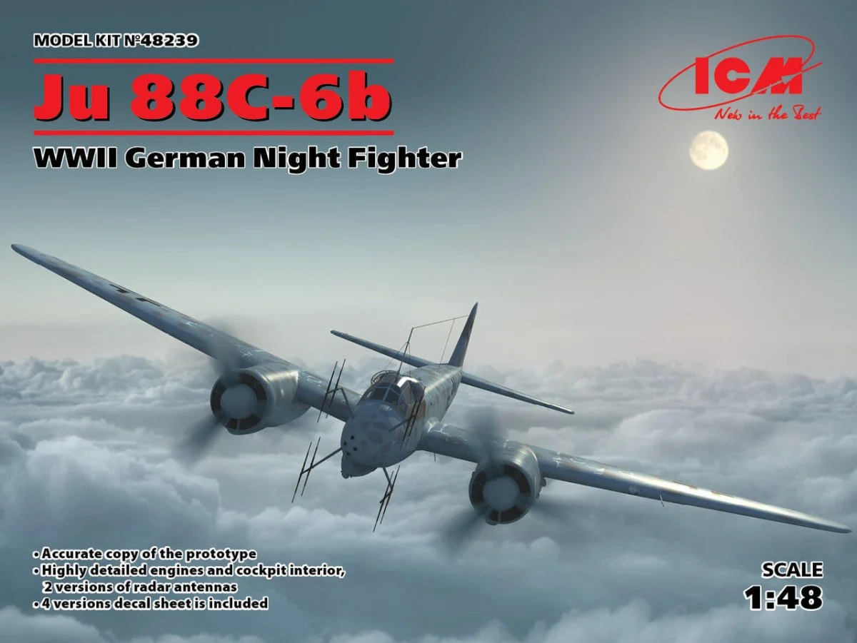 ICM Models 1/48 ICM Ju 88C-6b, WWII German Night Fighter