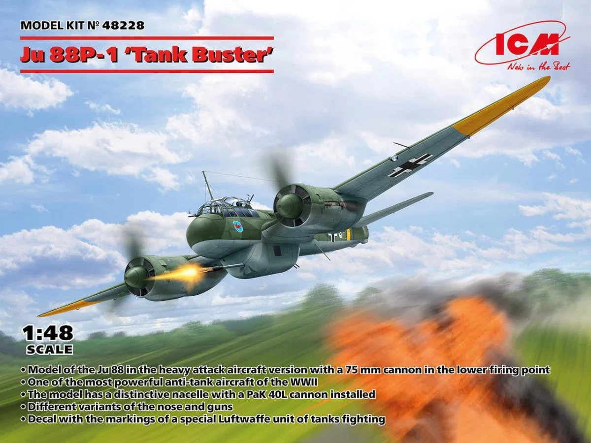 ICM Models 1/48 ICM Ju 88P-1 Tank Buster