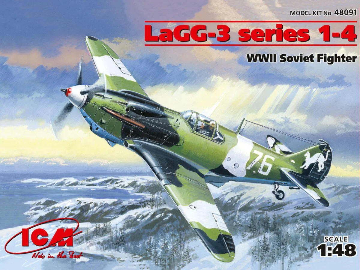 ICM Models 1/48 ICM LaGG-3 series 1-4, WWII Soviet Fighter