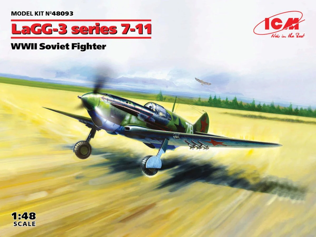ICM Models 1/48 ICM LaGG-3 series 7-11, WWII Soviet Fighter