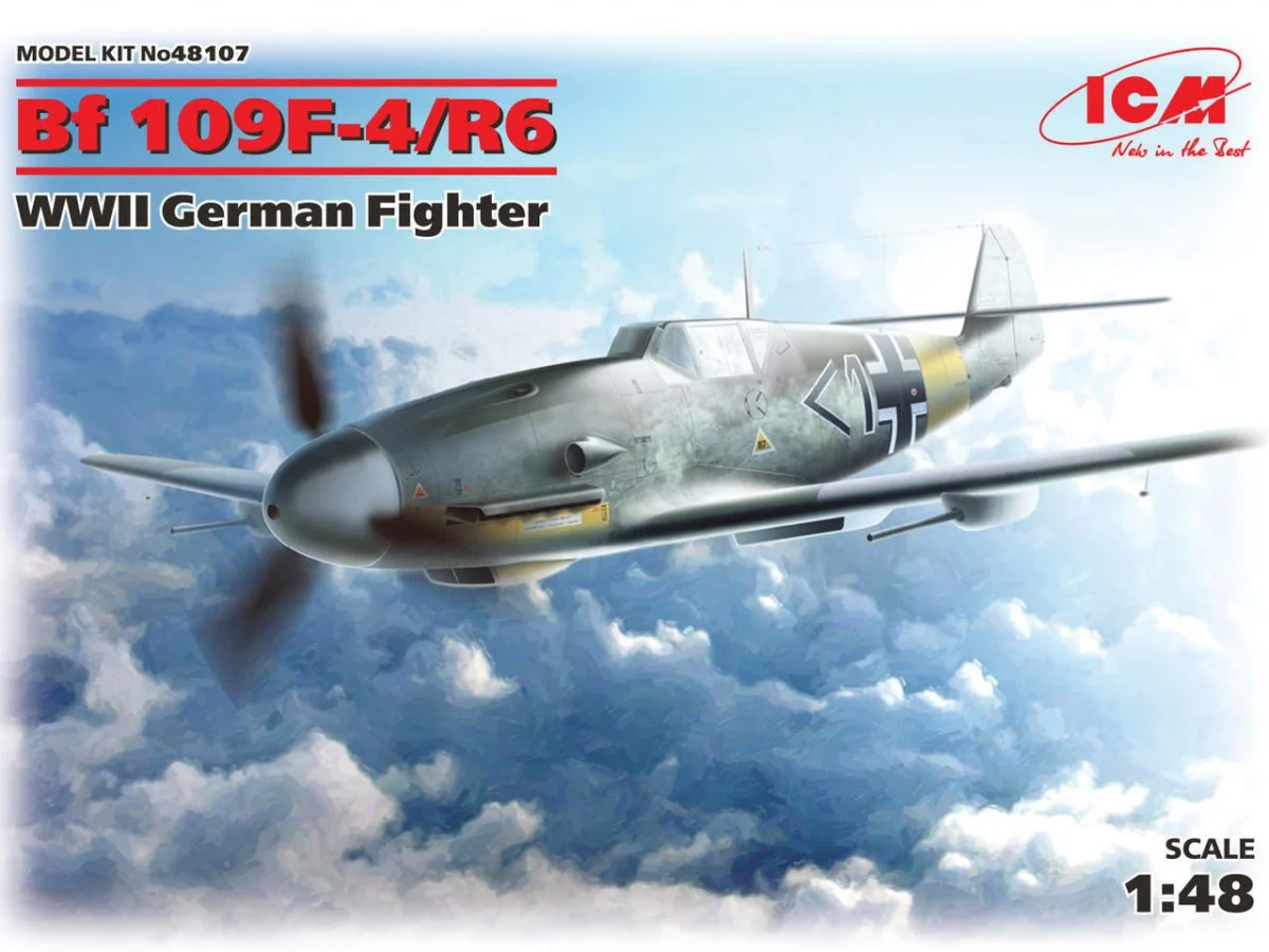 ICM Models 1/48 ICM Messerschmitt Bf 109F-4/R6, WWII German Fighter