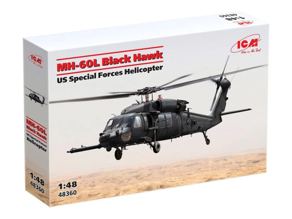 ICM Models 1/48 ICM MH-60L Black Hawk US Special Forces Helicopter Plastic Model Kit