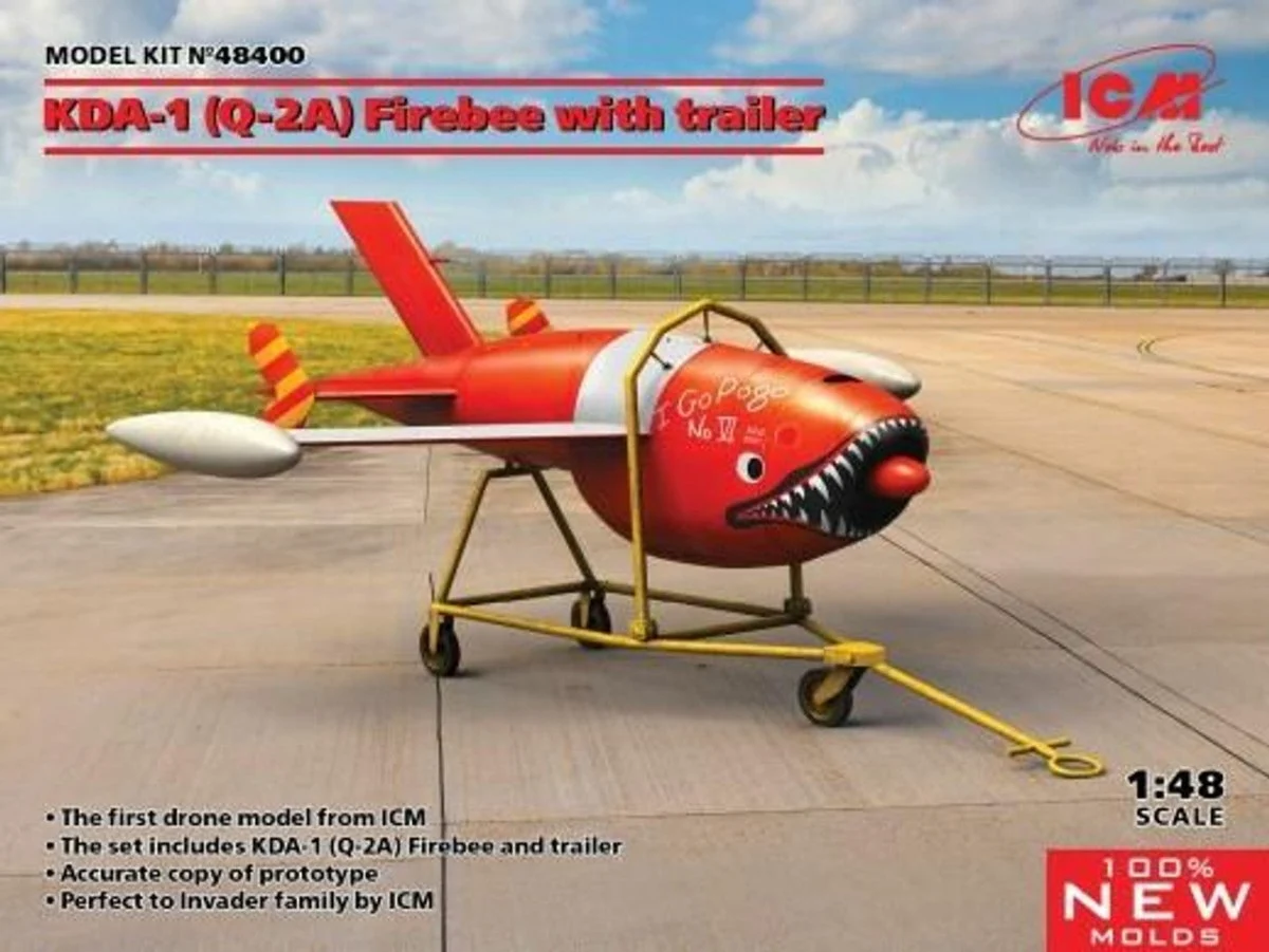 ICM Models 1/48 ICM Q-2A (AQM-34B) Firebee with trailer (1 airplane and trailer)