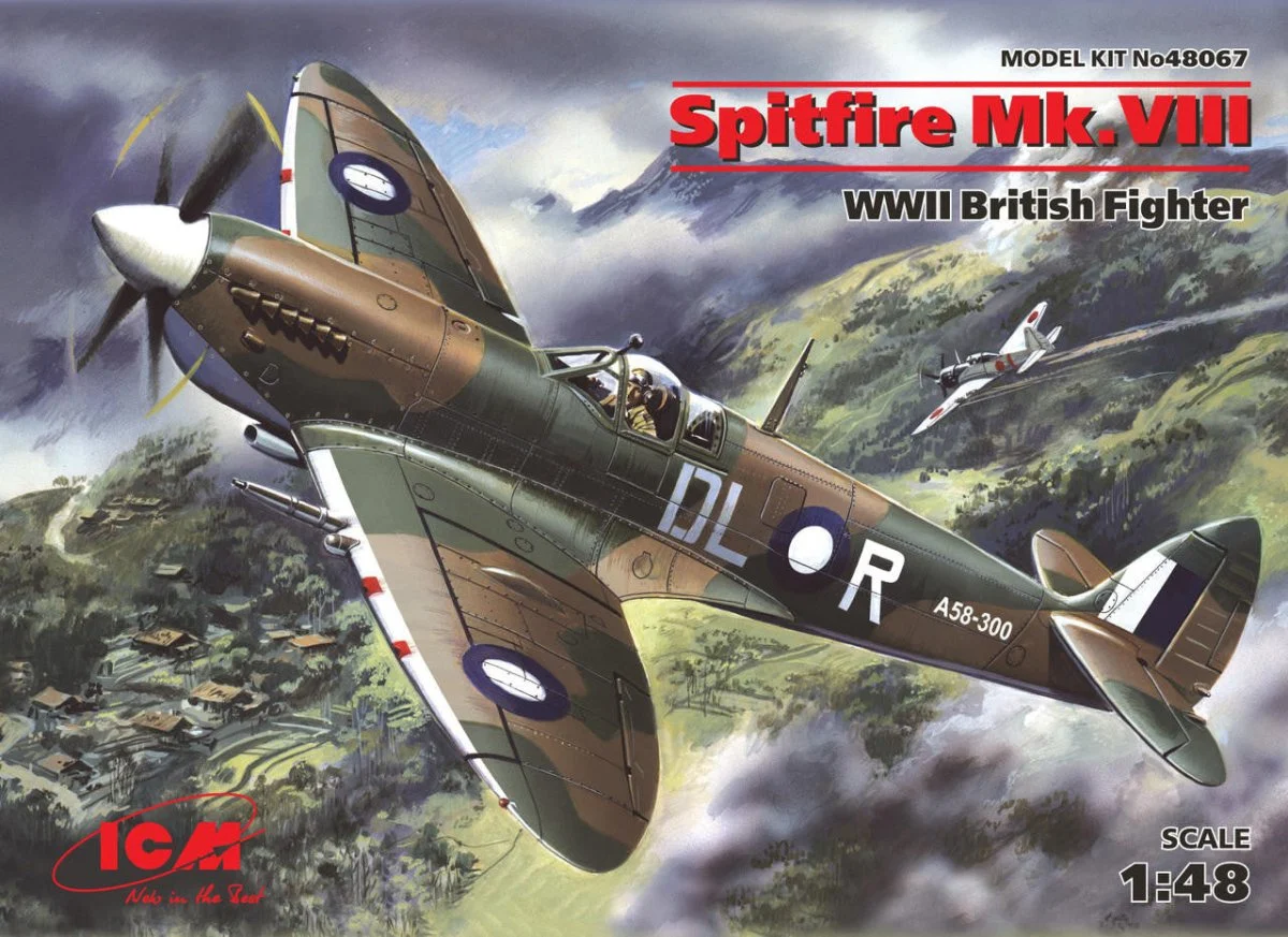 ICM Models 1/48 ICM Spitfire Mk.VIII, WWII British Fighter