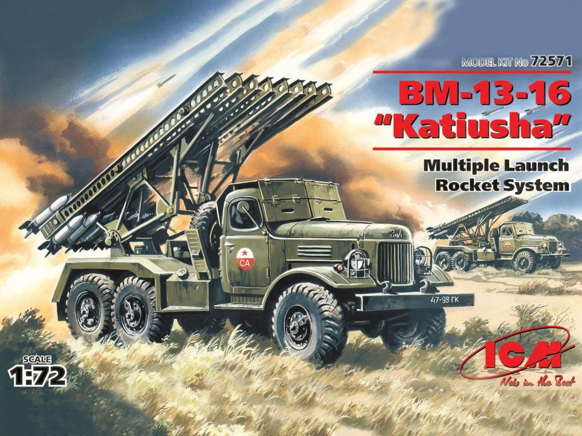 ICM Models 1/72 ICM BM-13-16 Katiusha, Mult. Launch Rocket System on ZiL-157 base