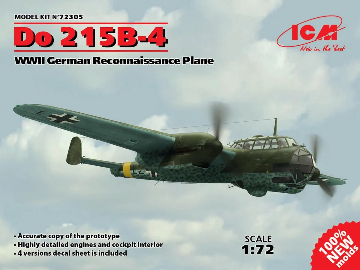 ICM Models 1/72 ICM Do 215B-4 WWII Reconnaissance Plane