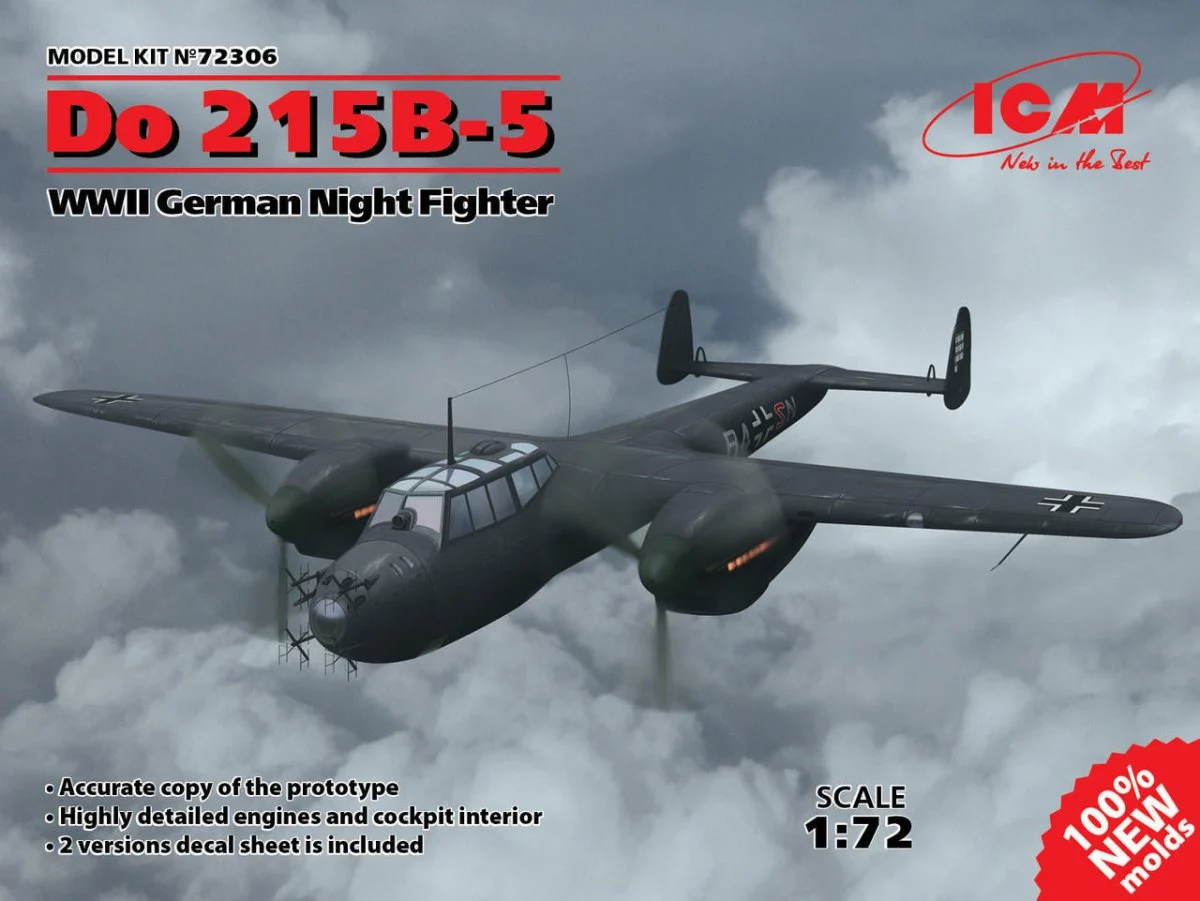 ICM Models 1/72 ICM Do 215B-5, WWII German Night Fighter