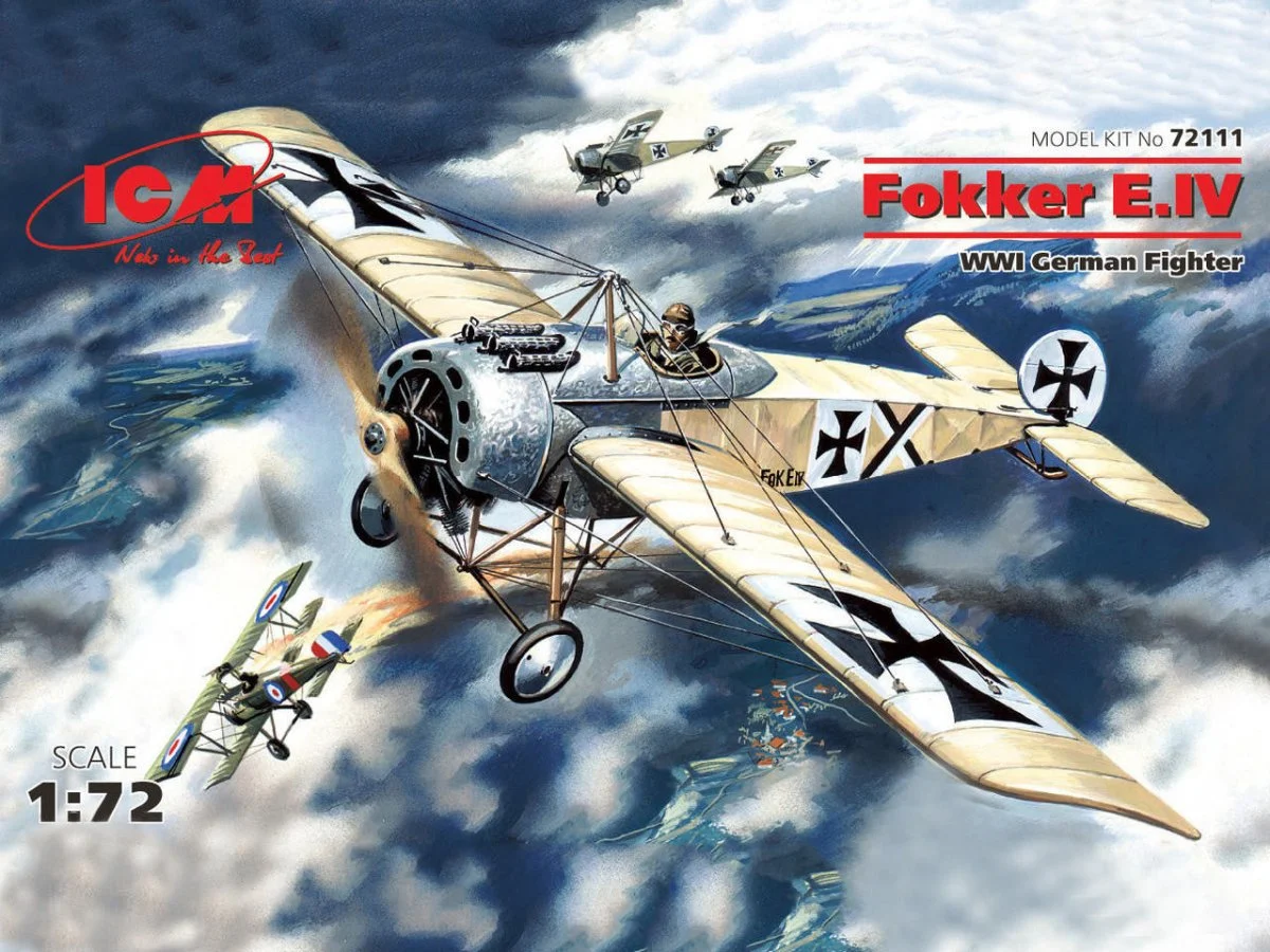 ICM Models 1/72 ICM Fokker E.IV, WWI German Fighter