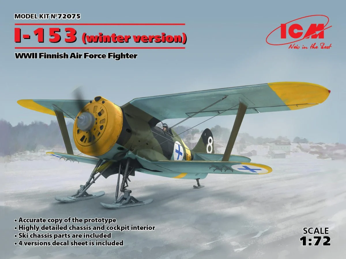 ICM Models 1/72 ICM I-153 WWII Finnish Air Force Fighter (winter version)
