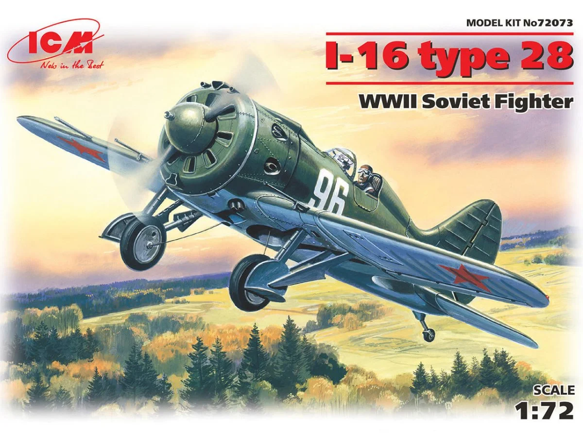 ICM Models 1/72 ICM I-16 type 28, WWII Soviet Fighter