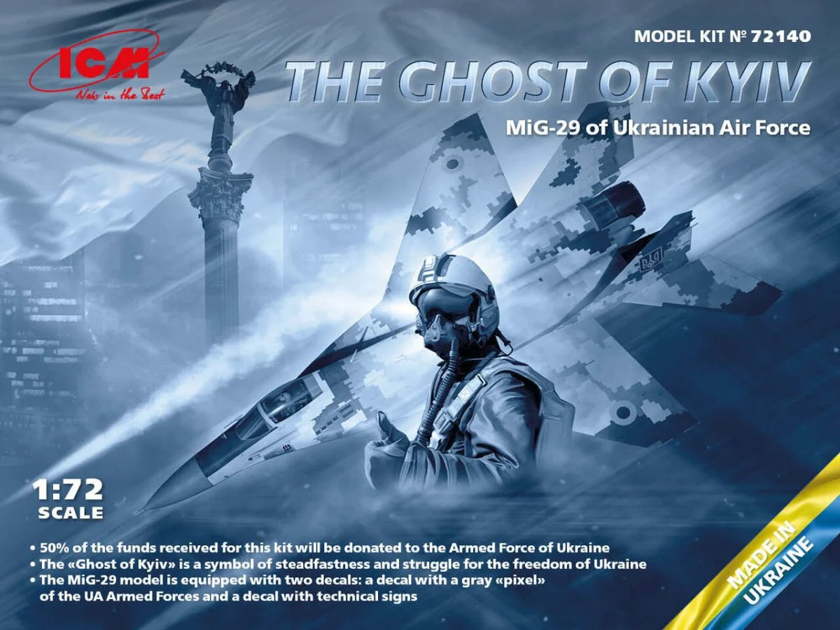 ICM Models 1/72 ICM The Ghost of Kyiv MIG-29 Ukrainian Air Force Plastic Model