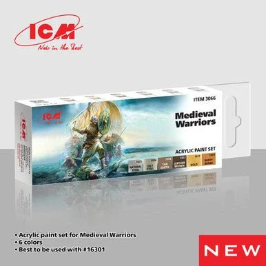 ICM Models Acrylic Paint Set for Medieval Warriors