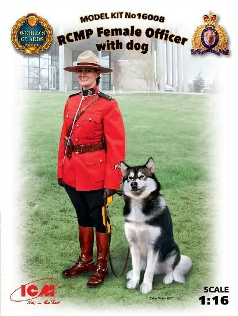 ICM Models 1/16 RCMP Female Officer with dog