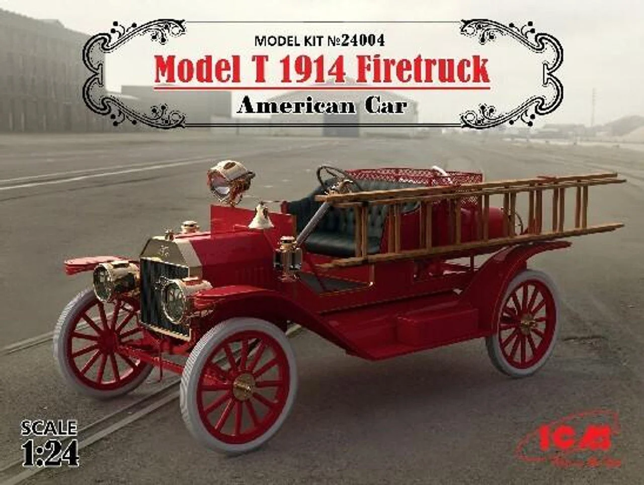 ICM Models 1/24 Model T 1914 Firetruck, American Car