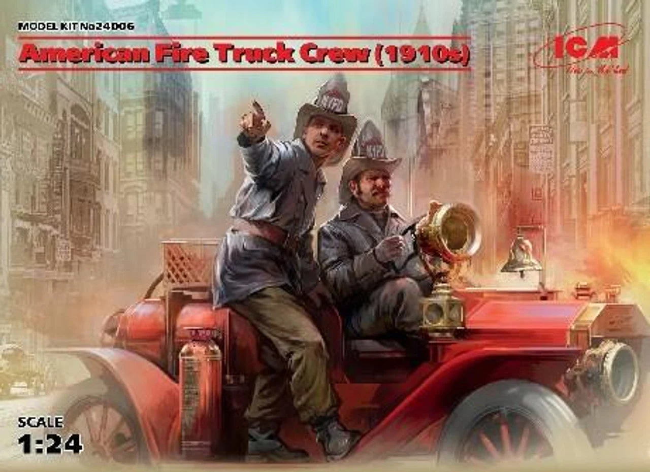 ICM Models 1/24 American Fire Truck Crew (1910s) (2 figures)