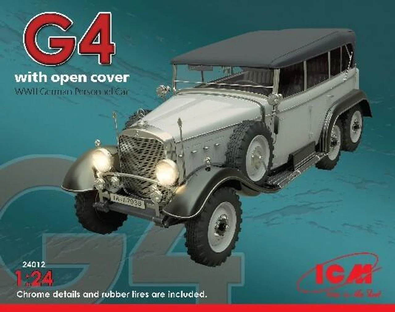 ICM Models 1/24 Typ G4 Soft Top, WWII German Personnel Car