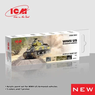 ICM Models Acrylic paint set for WWII US Armored vehicles