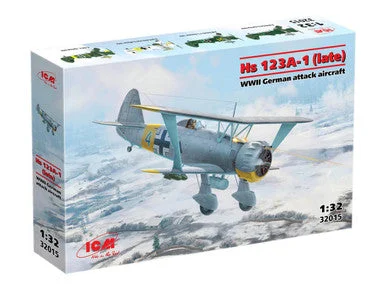 1/32 ICM HS 123A-1 LATE WWII German Attack Aircraft Plastic Model Kit