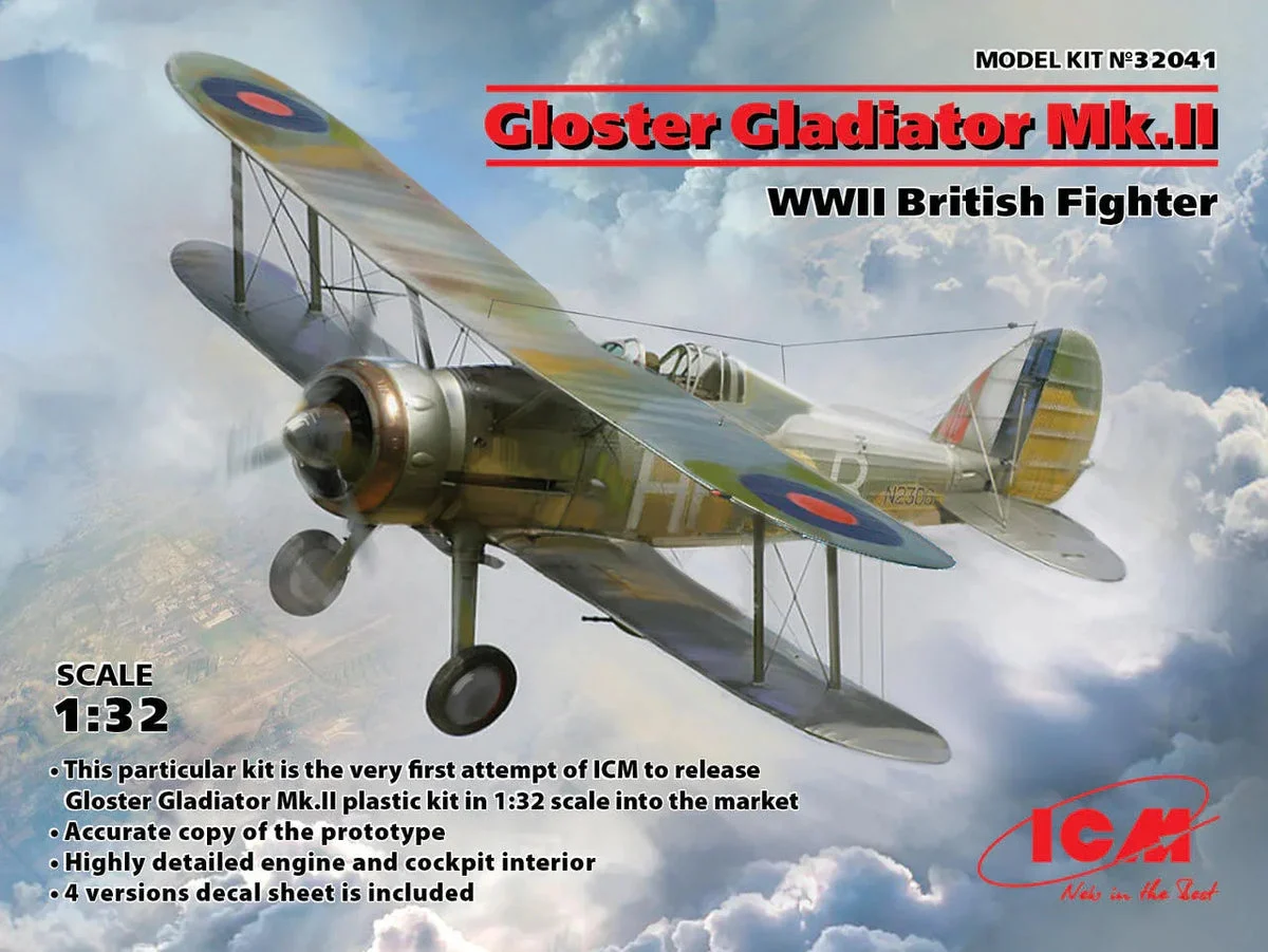1/32 ICM Gloster Gladiator Mk.II, WWII British Fighter